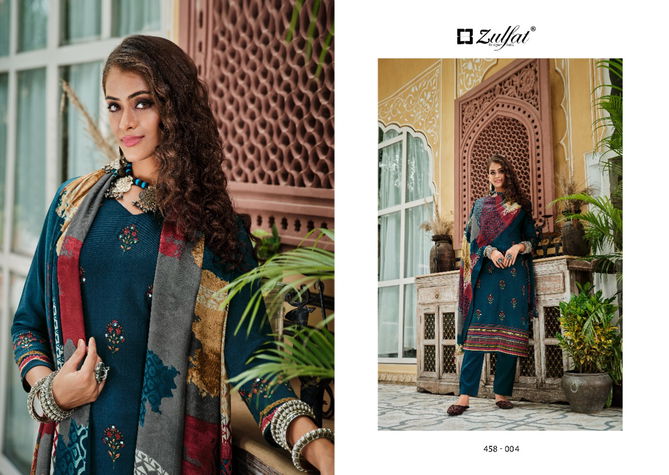 Zulfat Nusrat Pashmina Casual Wear Wholesale Dress Material Collection 